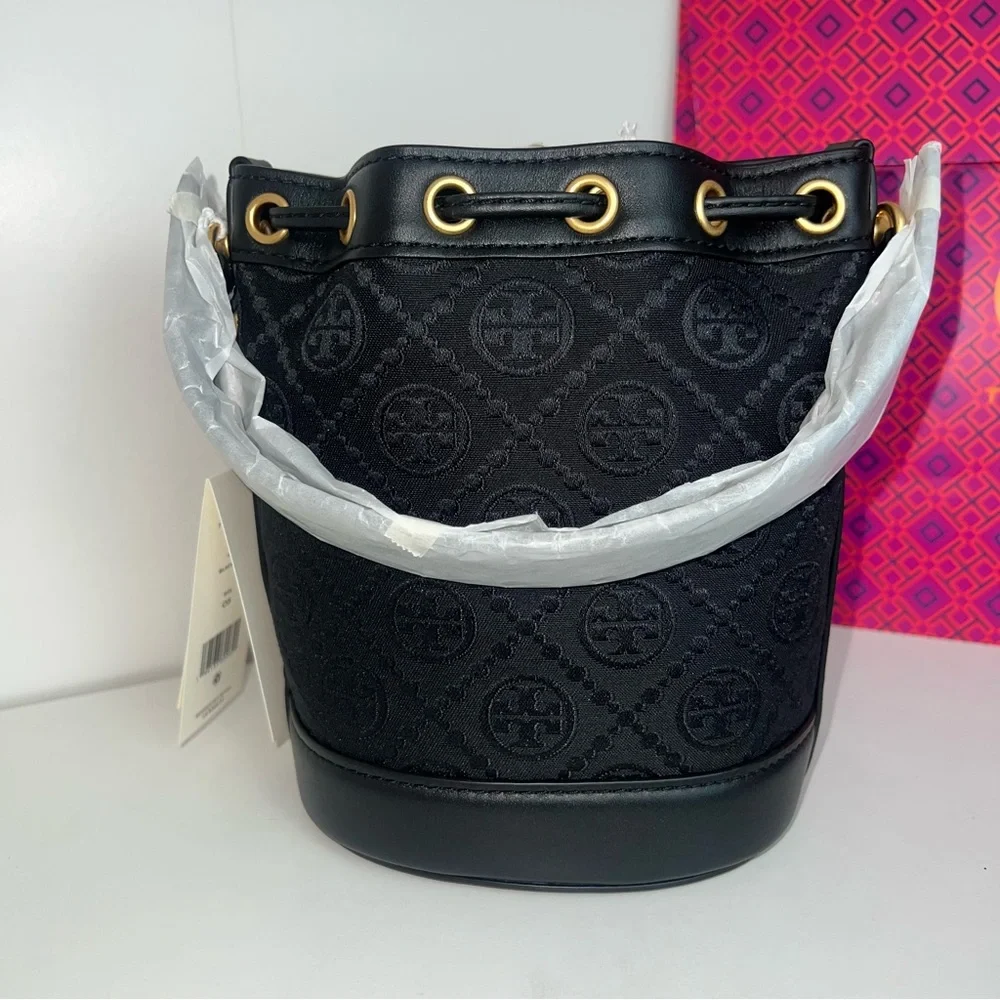 NWT Tory Burch Black Bucket Bag